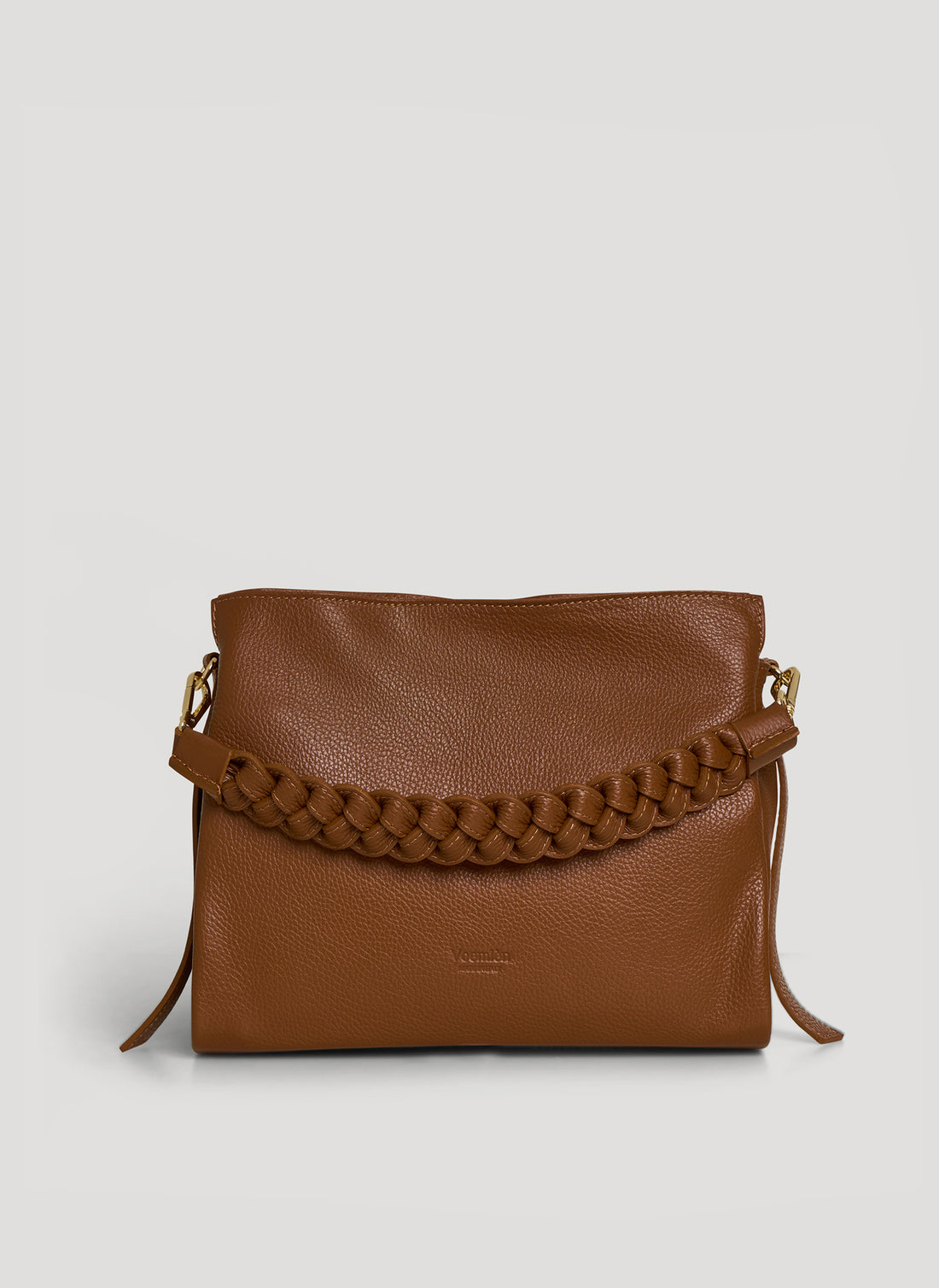 Borsa Braid in pelle Dollaro Cuoio - Voemièn