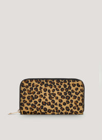 Portafoglio Voemièn Grande Limited Edition in pelle Calf Hair Leopardata