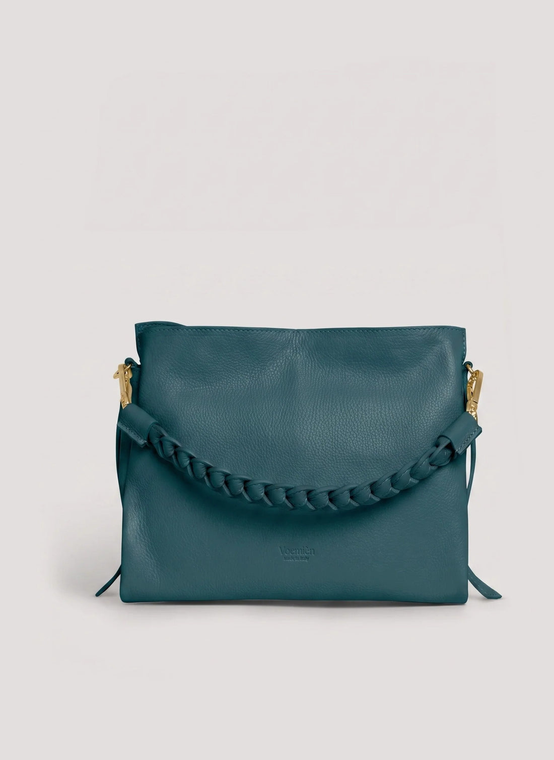 Borsa Braid in pelle Dollaro Petrolio - Voemièn