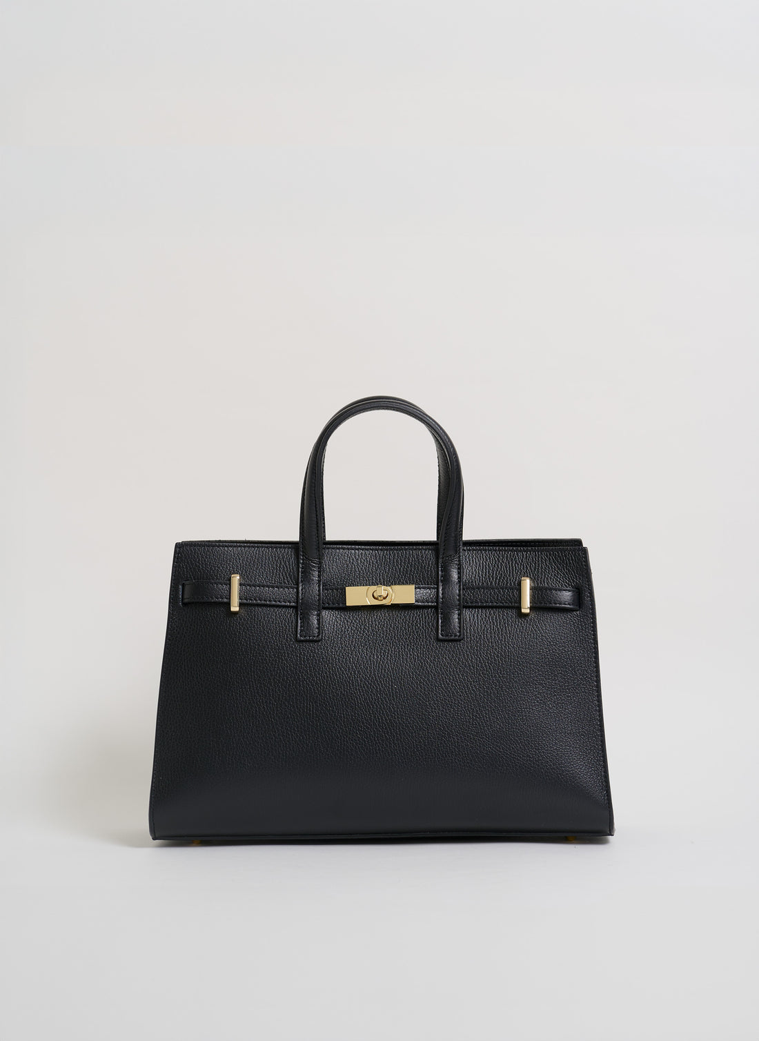 Borsa Sveva in pelle Togo Nera - Voemièn