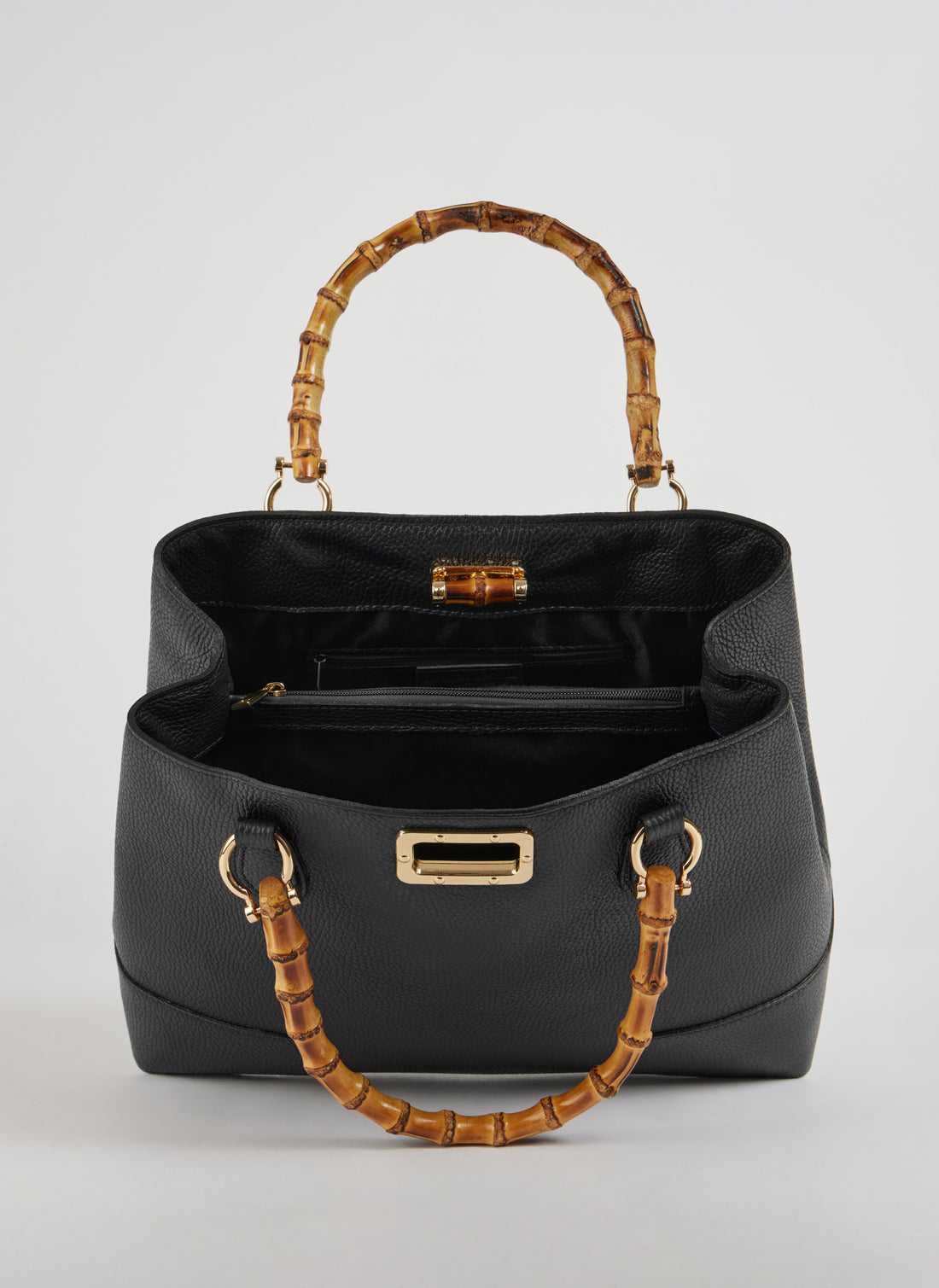 Borsa Bamboo Babe in pelle Dollaro Nera - Voemièn