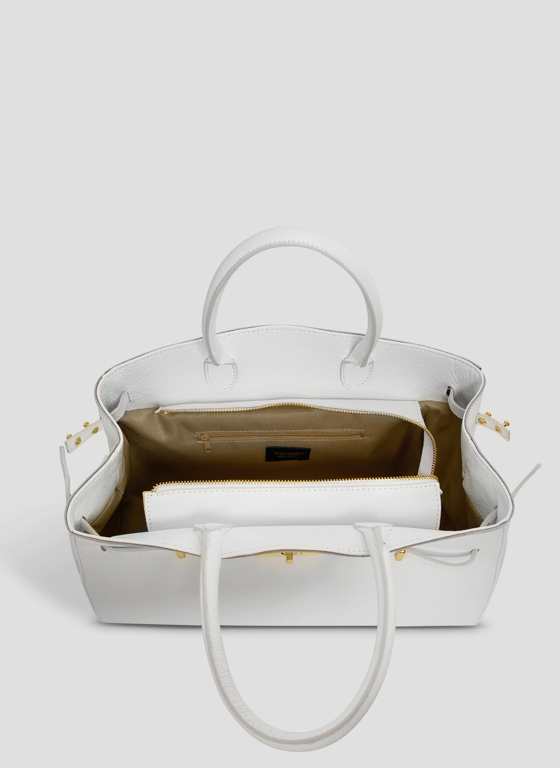 Borsa Driade in Pelle Dollaro Bianca - Voemièn