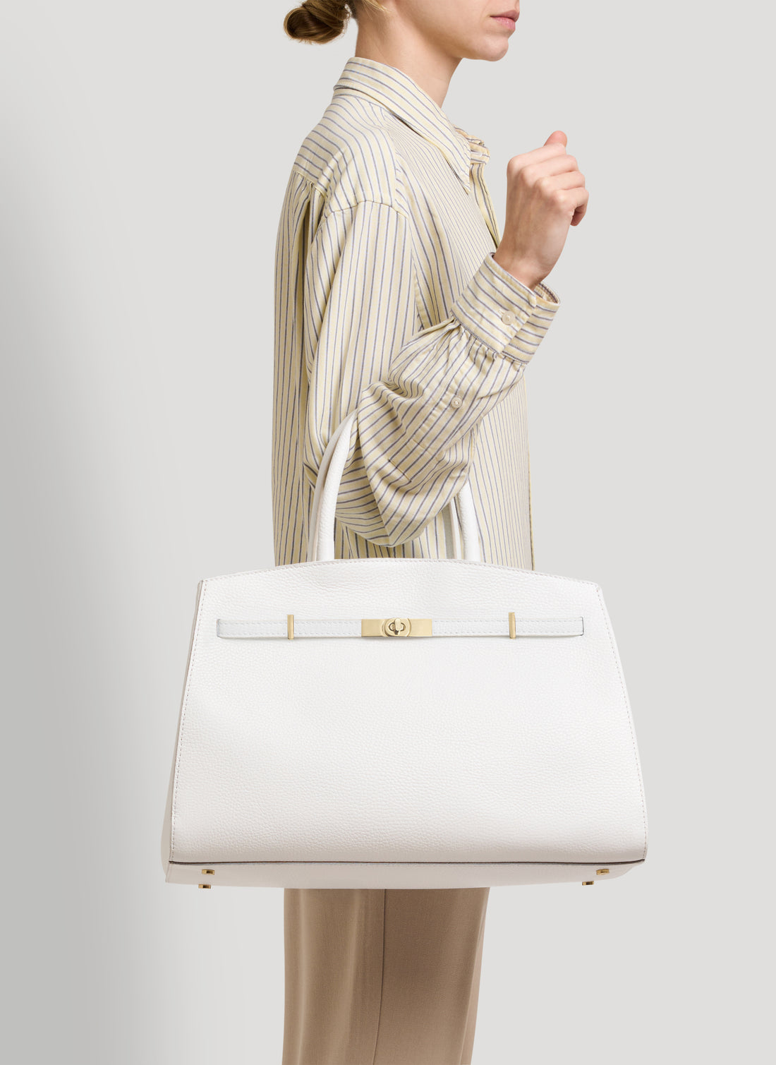 Borsa Driade in Pelle Dollaro Bianca - Voemièn