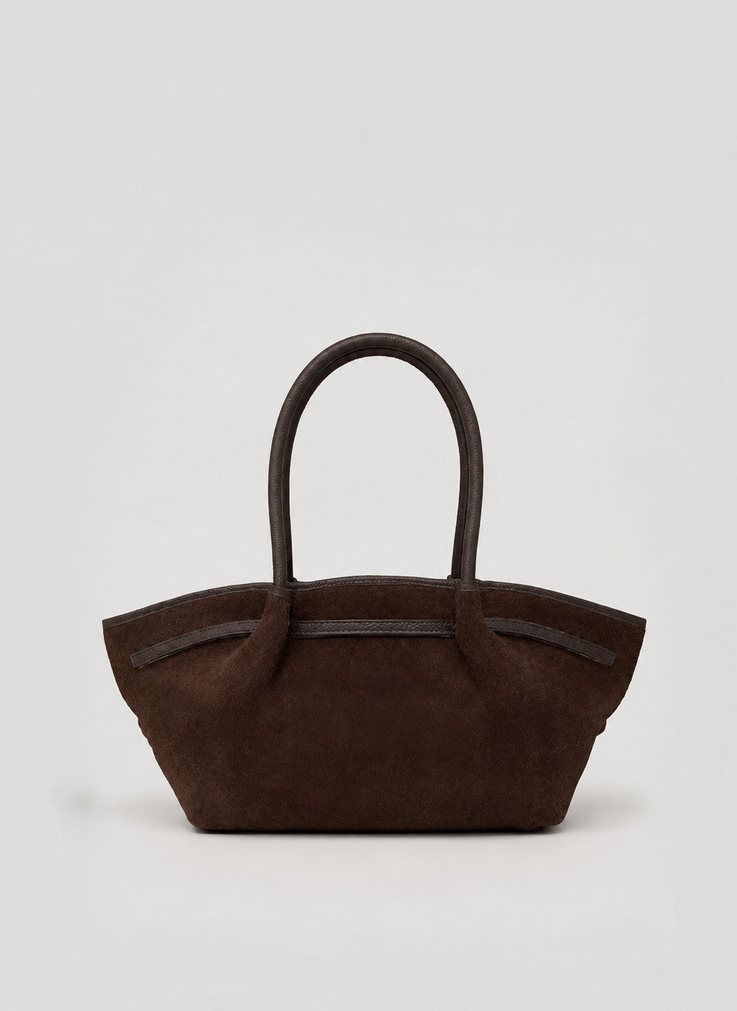 Borsa Brickell in Camoscio e Pelle Testa di moro