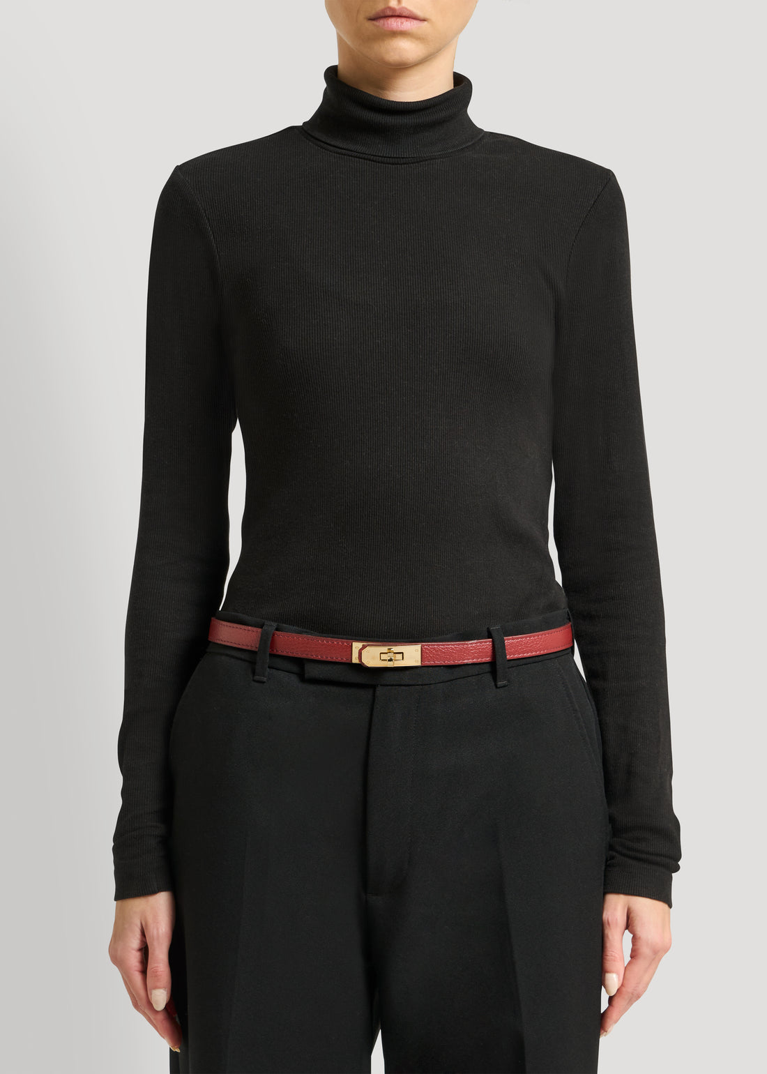 Set Presenza quotidiana | Braid in pelle Borgogna