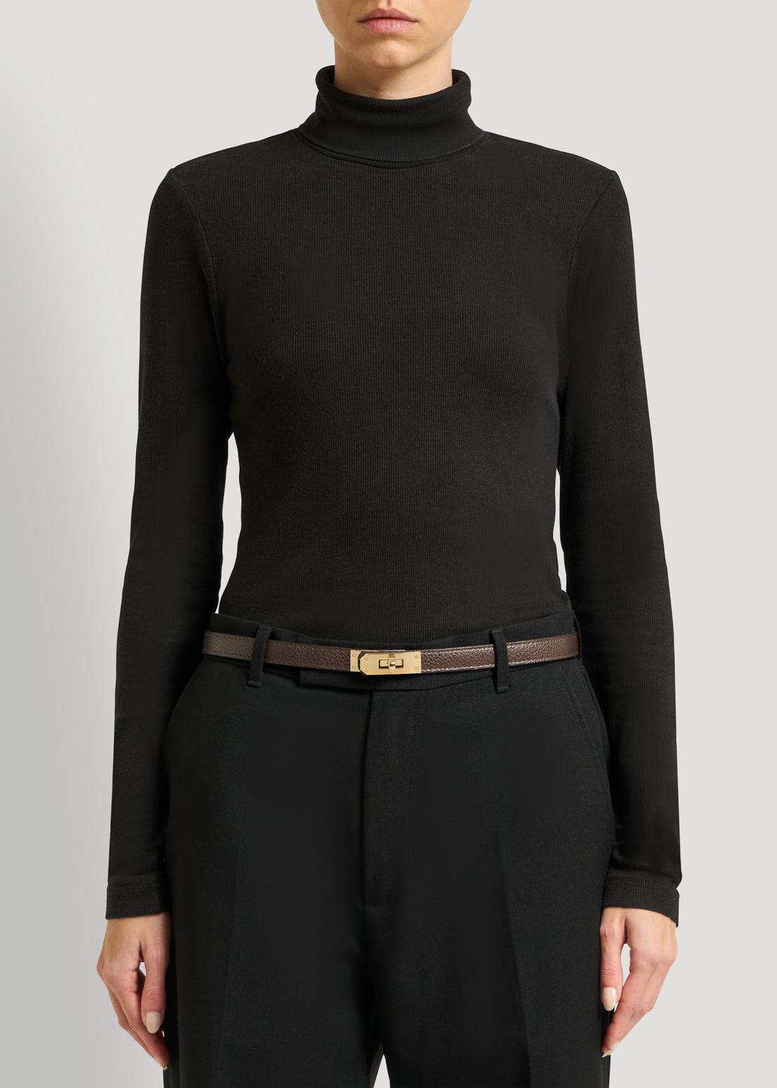 Cintura Baronne in pelle Testa di moro