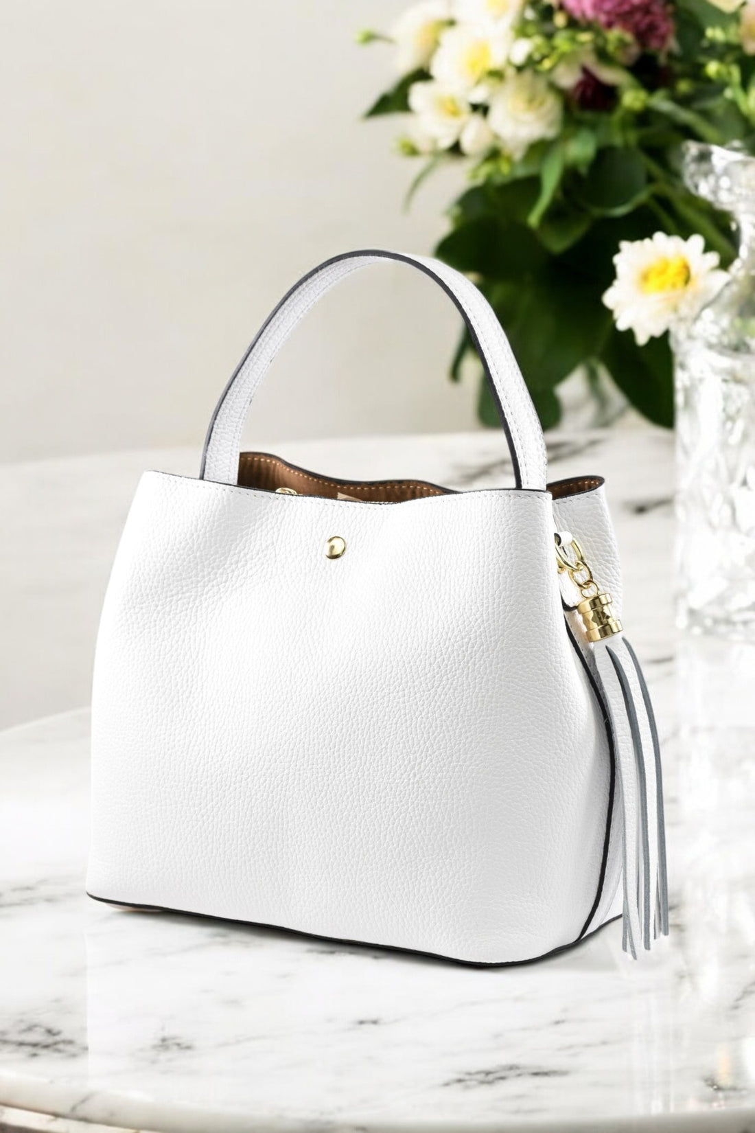 Kendy bag in White Dollar leather