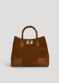 Bamboo Babe bag in Black Dollar leather