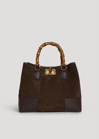 Bamboo Babe bag in Black Dollar leather