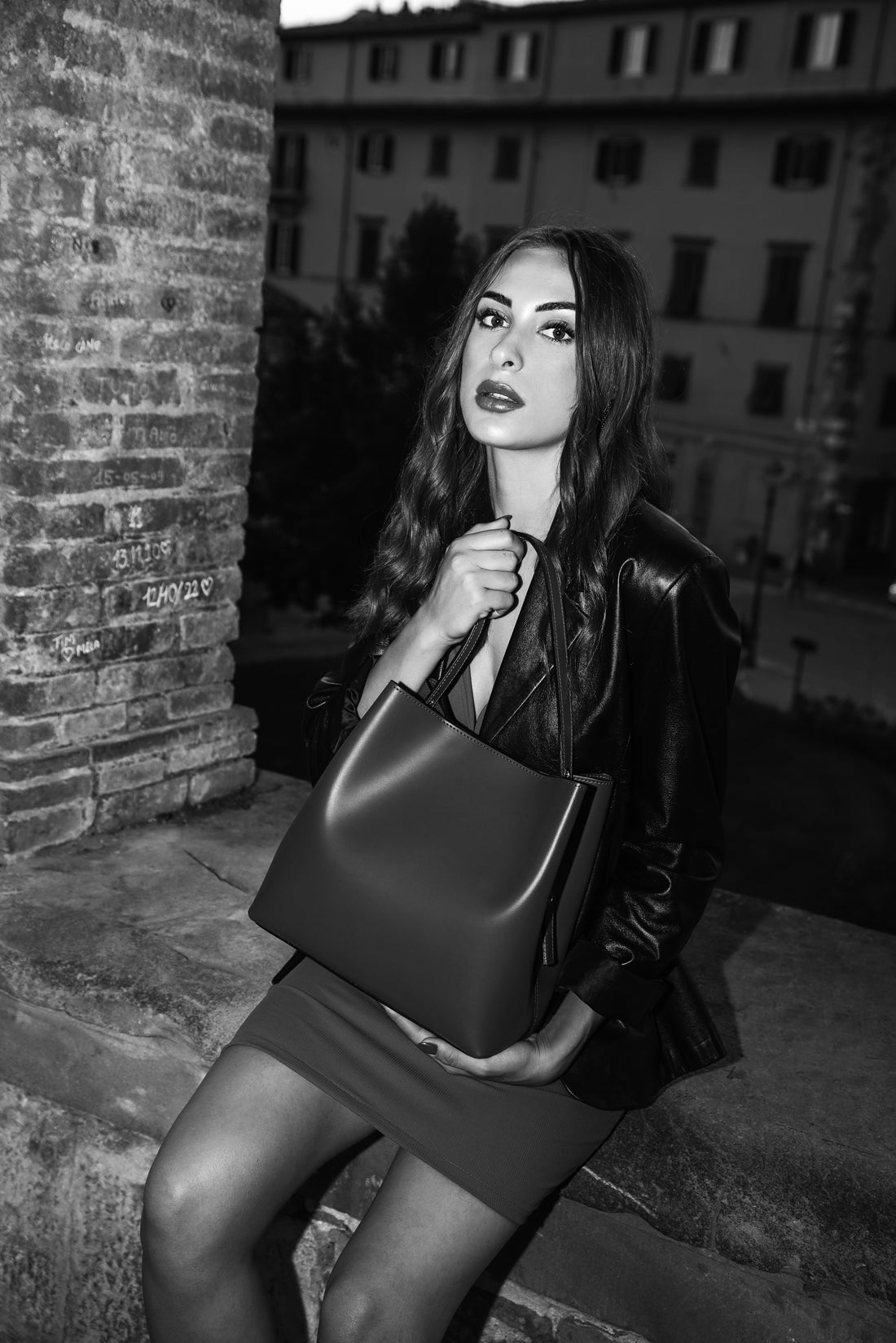 Melany bag in Carta da Zucchero brushed leather