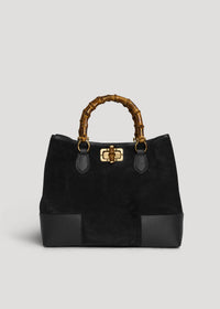 Bamboo Babe bag in Black Dollar leather