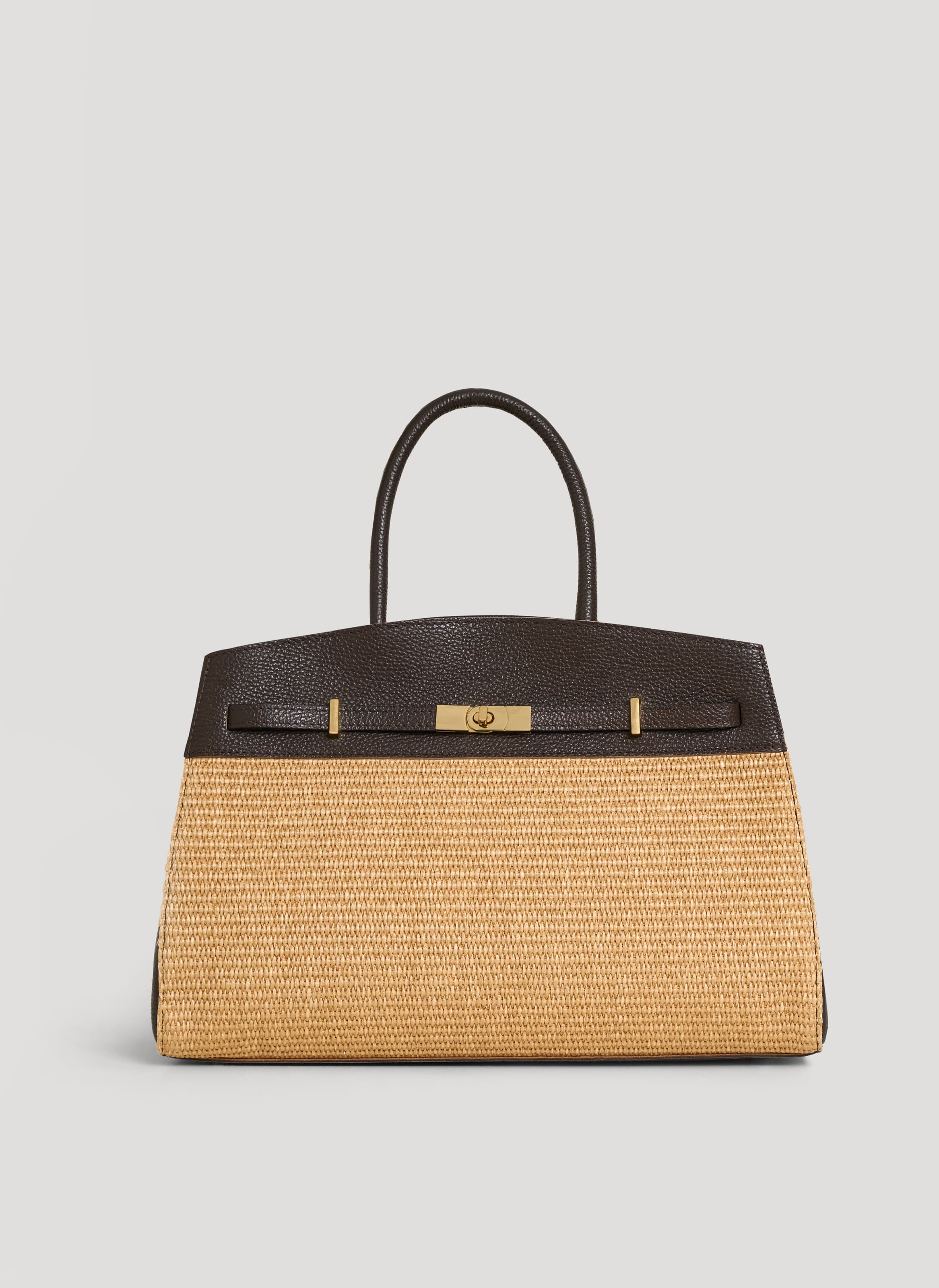 Borsa Driade in Pelle e Rafia Testa di Moro - Voemièn