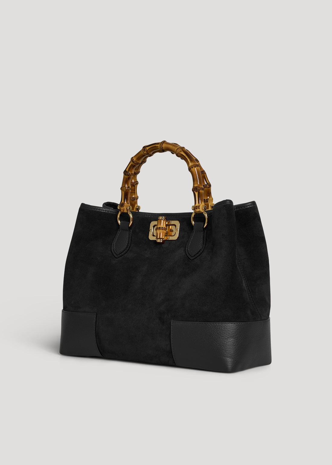 Bamboo Babe bag in Black Dollar leather