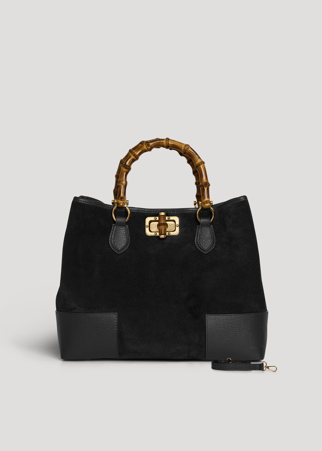 Bamboo Babe bag in Black Dollar leather