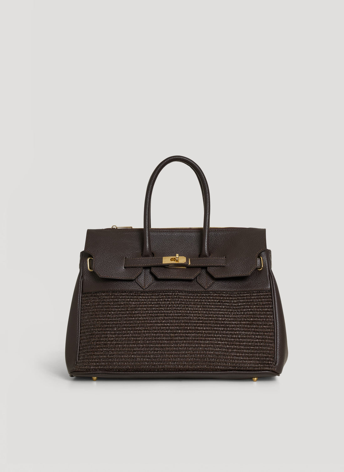 Borsa Elizabeth in Pelle e Rafia Limited Edition Testa di Moro - Voemièn