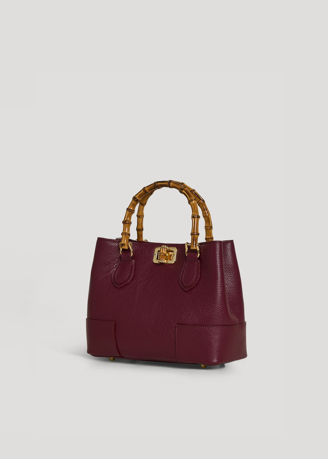 Borsa Bamboo Babe micro in pelle Dollaro Borgogna