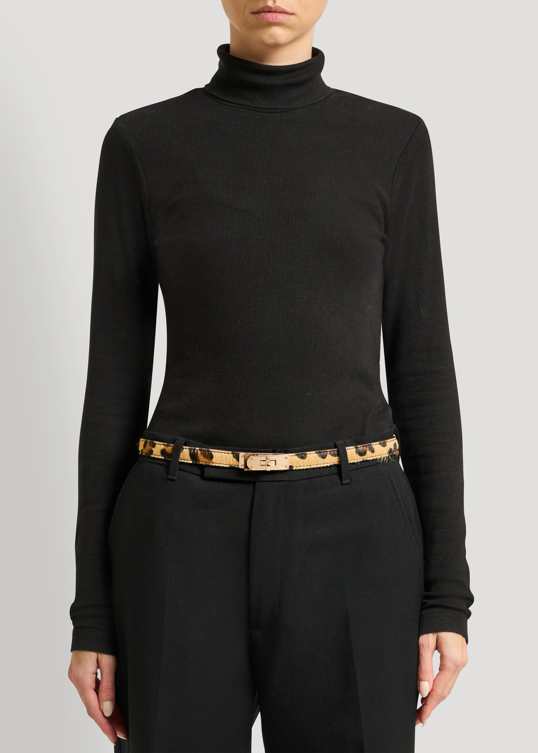 Cintura Baronne Limited Edition in pelle Calf Hair Leopardata