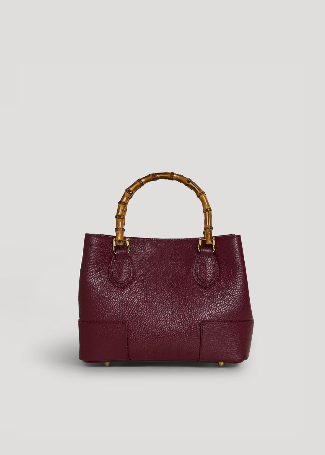 Borsa Bamboo Babe micro in pelle Dollaro Borgogna