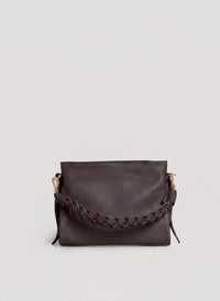 Borsa Braid Media in pelle Dollaro Testa di Moro