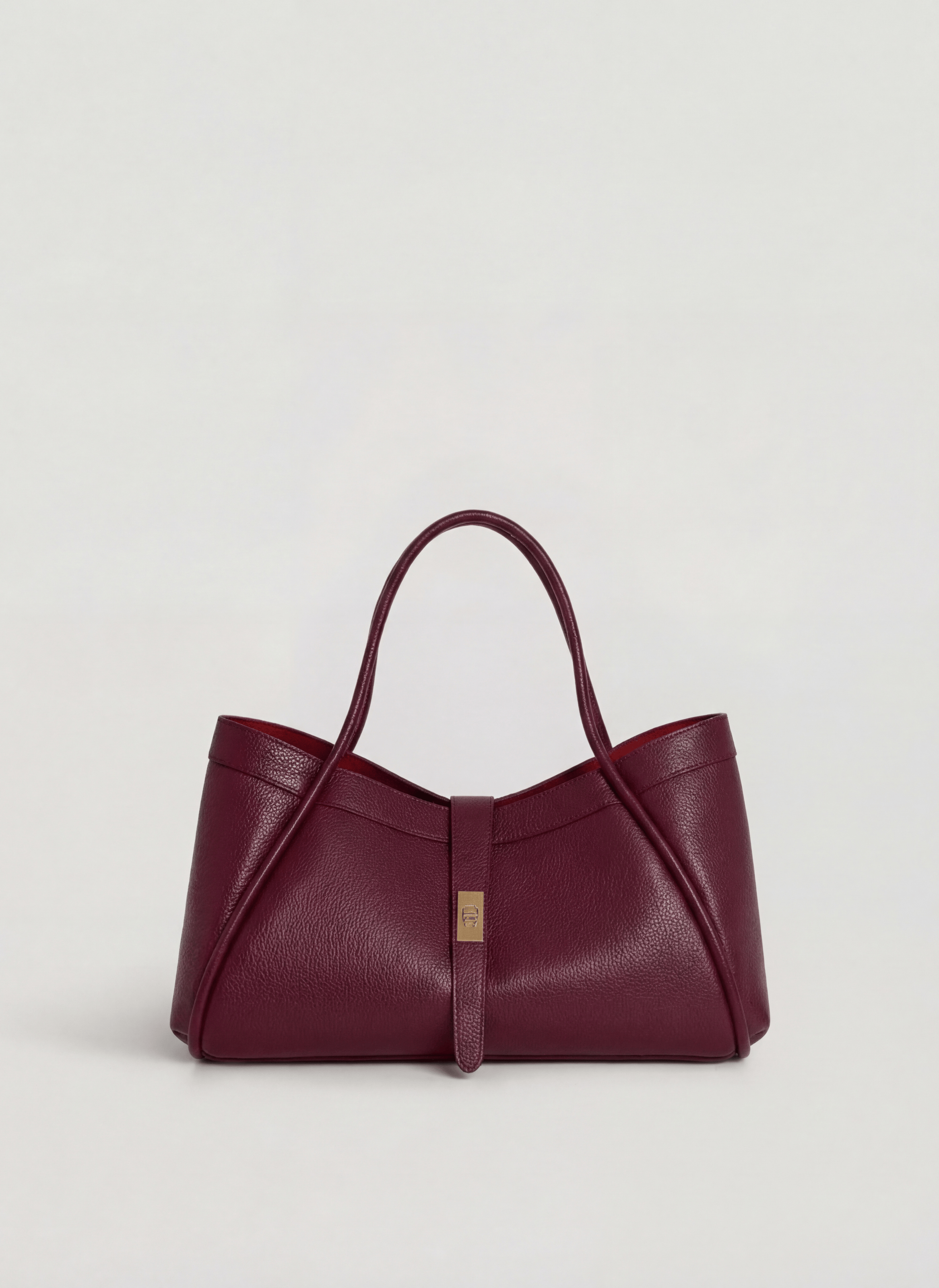 Borsa Mayfair Micro in Pelle Togo Borgogna - Voemièn