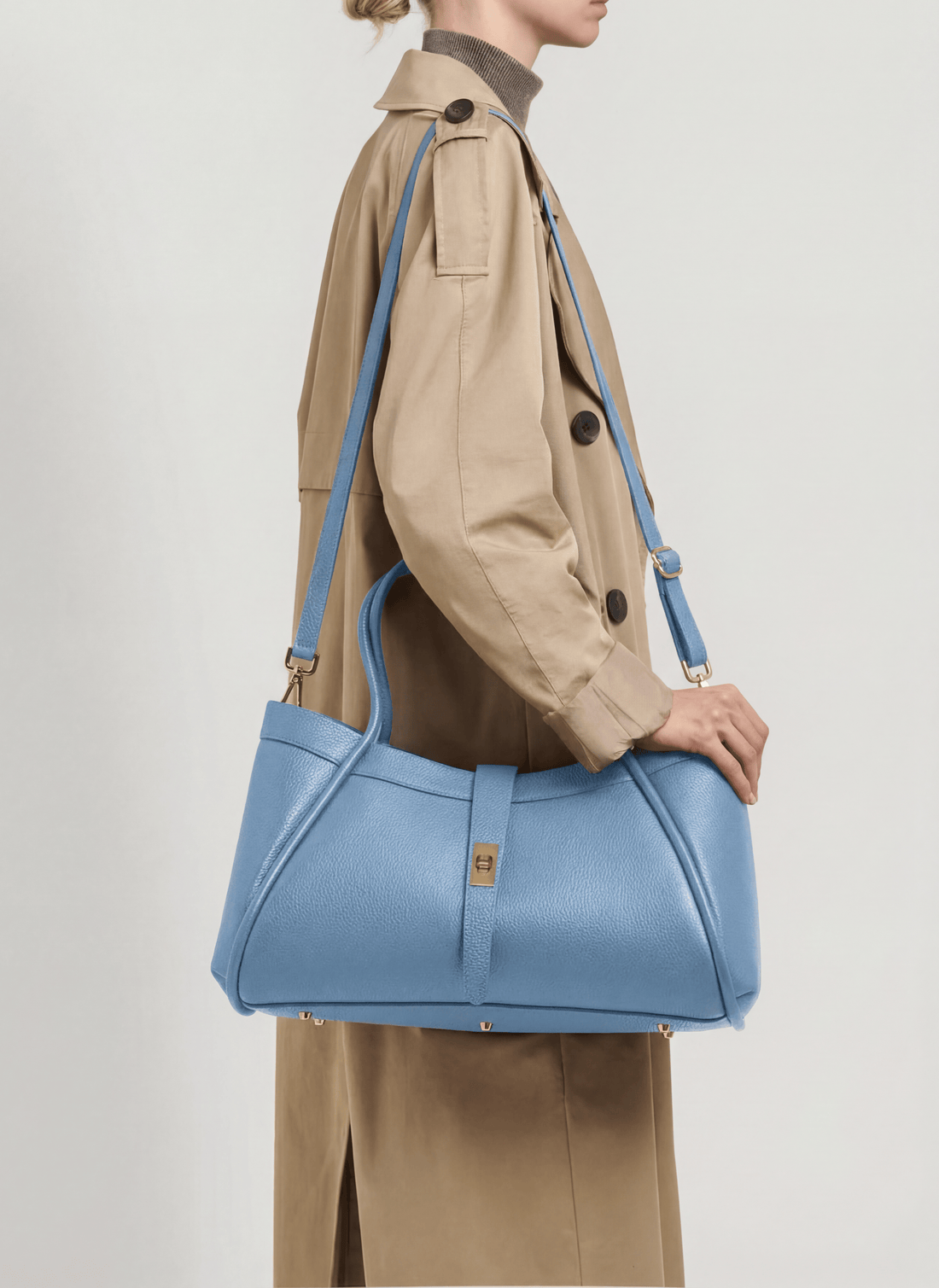 Set Mayfair in Pelle Dollaro Denim - Voemièn