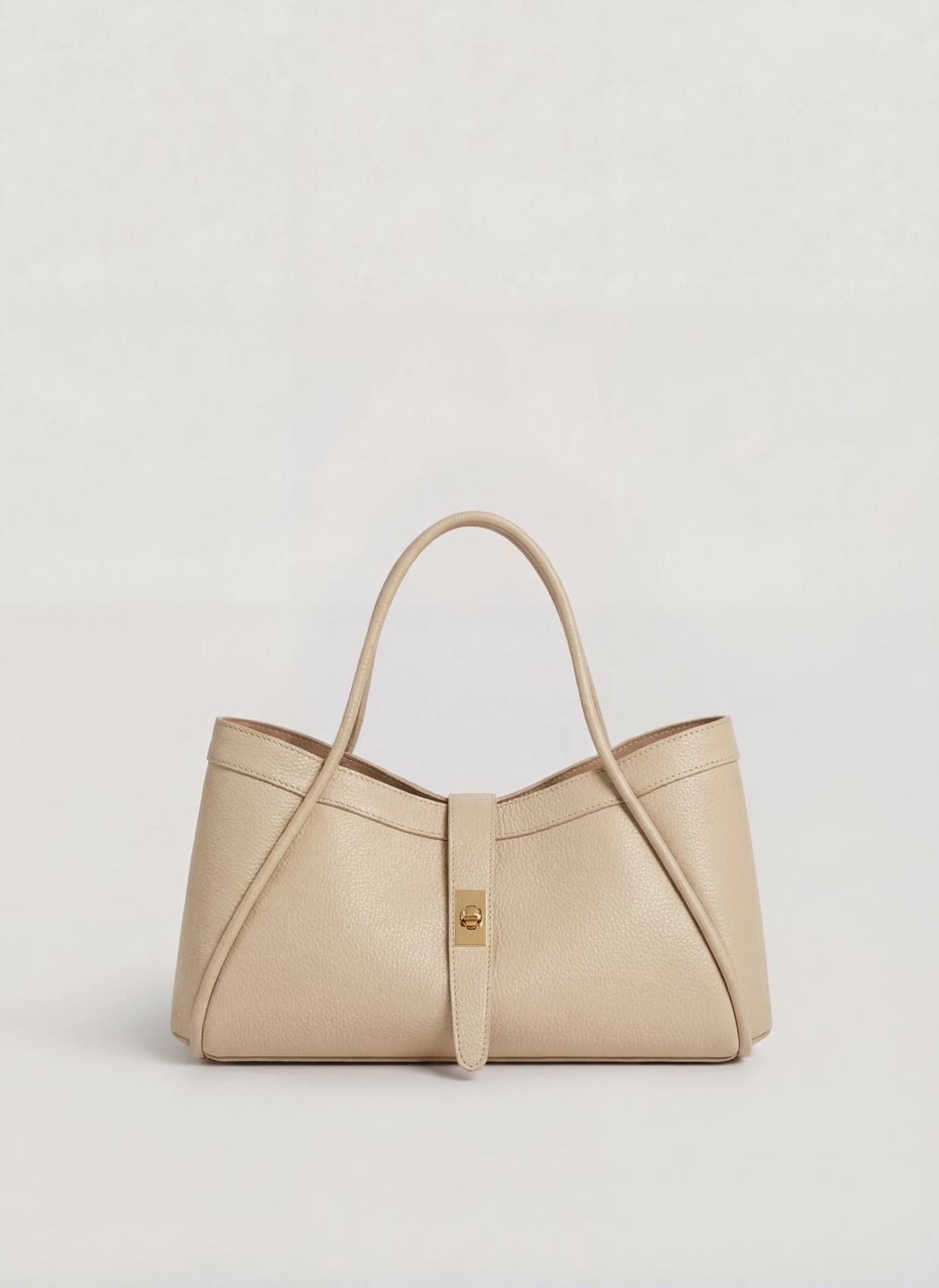 Borsa Mayfair Micro in Pelle Togo Beige - Voemièn