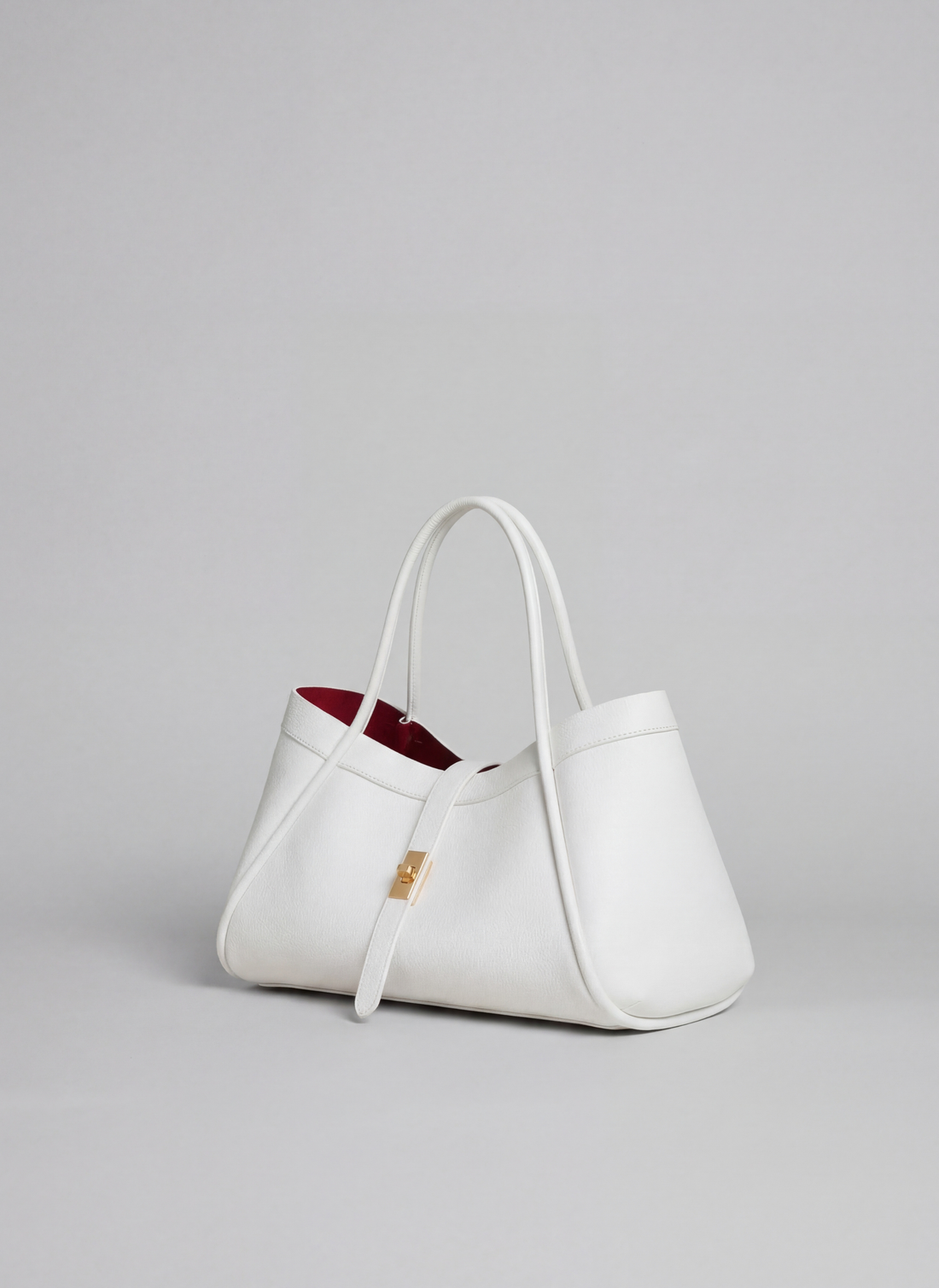 Borsa Mayfair Micro in Pelle Togo Bianca - Voemièn