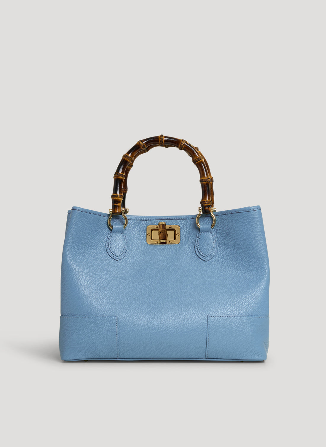 Borsa Bamboo Babe in Pelle Dollaro Denim - Voemièn