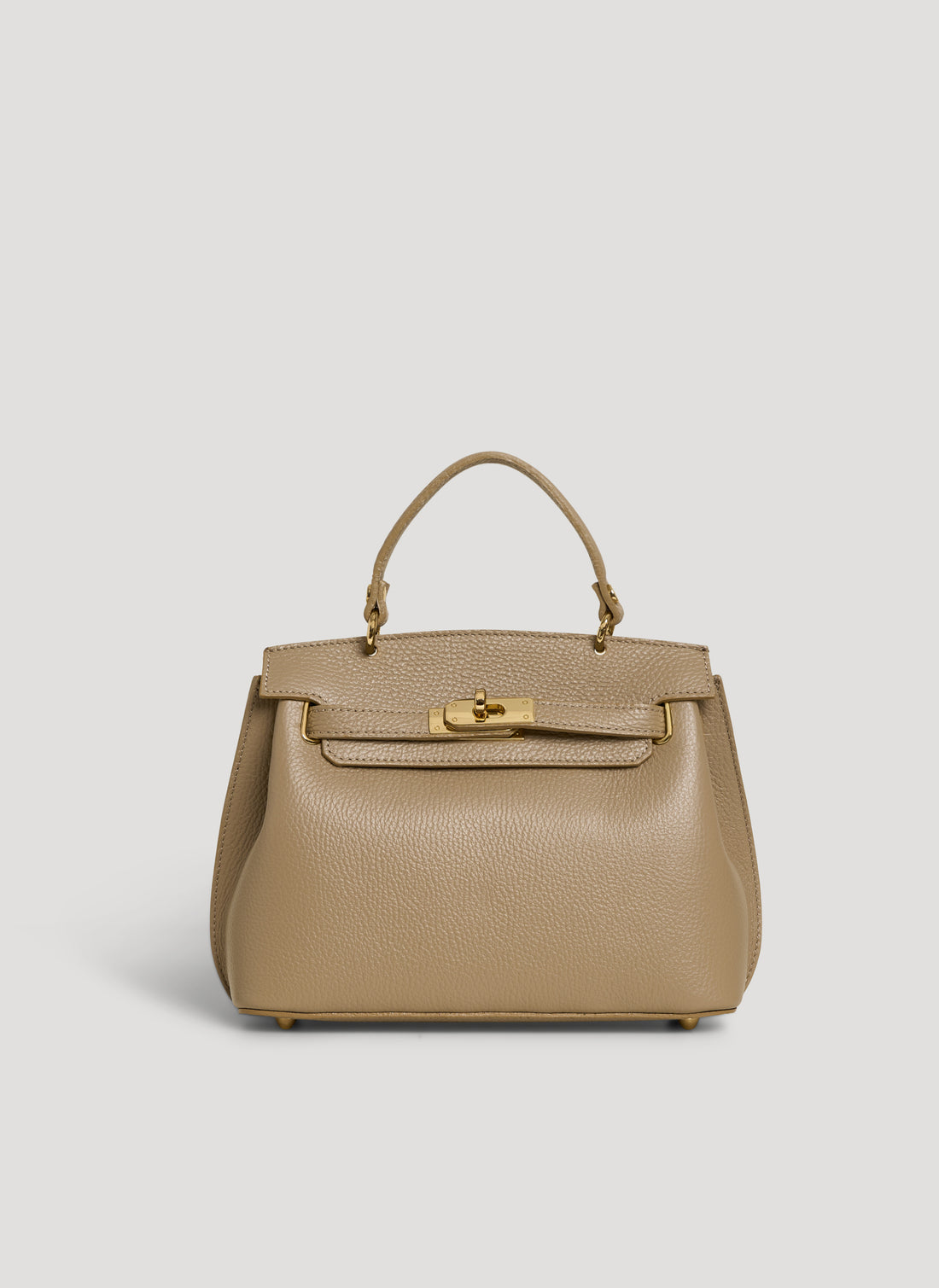 Borsa Giselle in Pelle Dollaro Taupe Chiaro - Voemièn