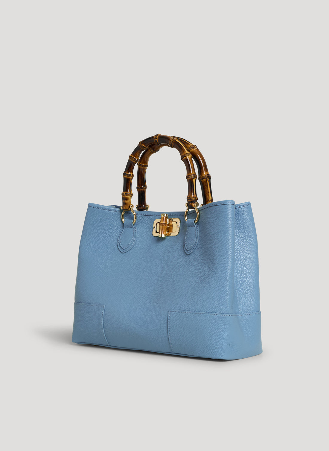 Borsa Bamboo Babe in Pelle Dollaro Denim - Voemièn