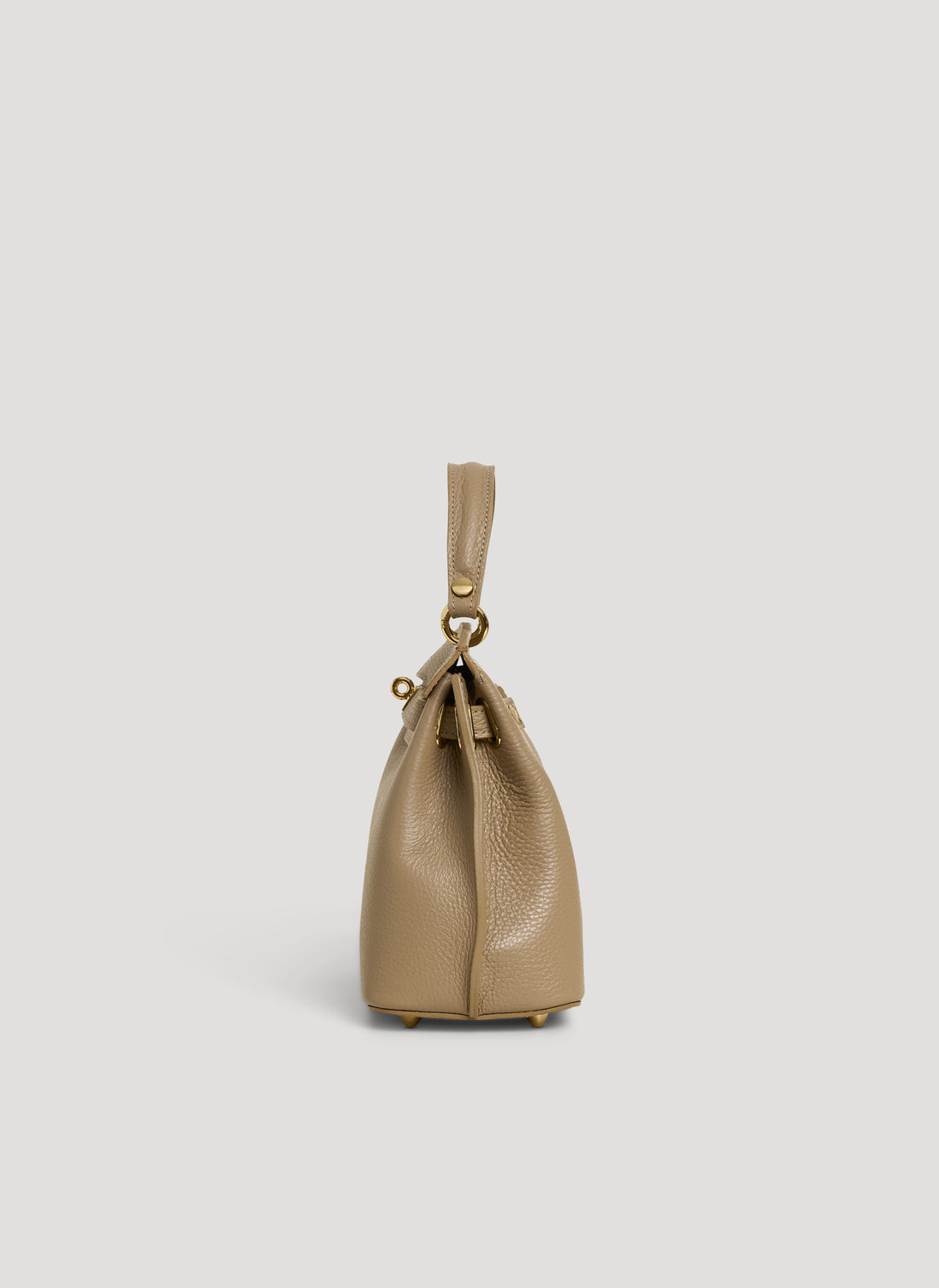 Borsa Giselle in Pelle Dollaro Taupe Chiaro - Voemièn