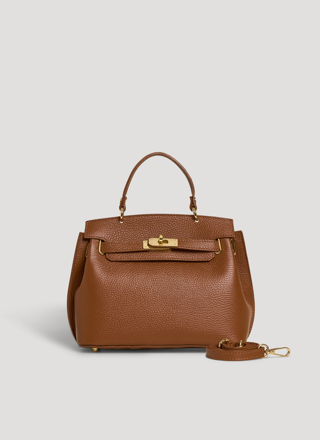 Borsa Giselle in Pelle Dollaro Cuoio - Voemièn