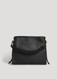 Braid bag in Black Dollar leather