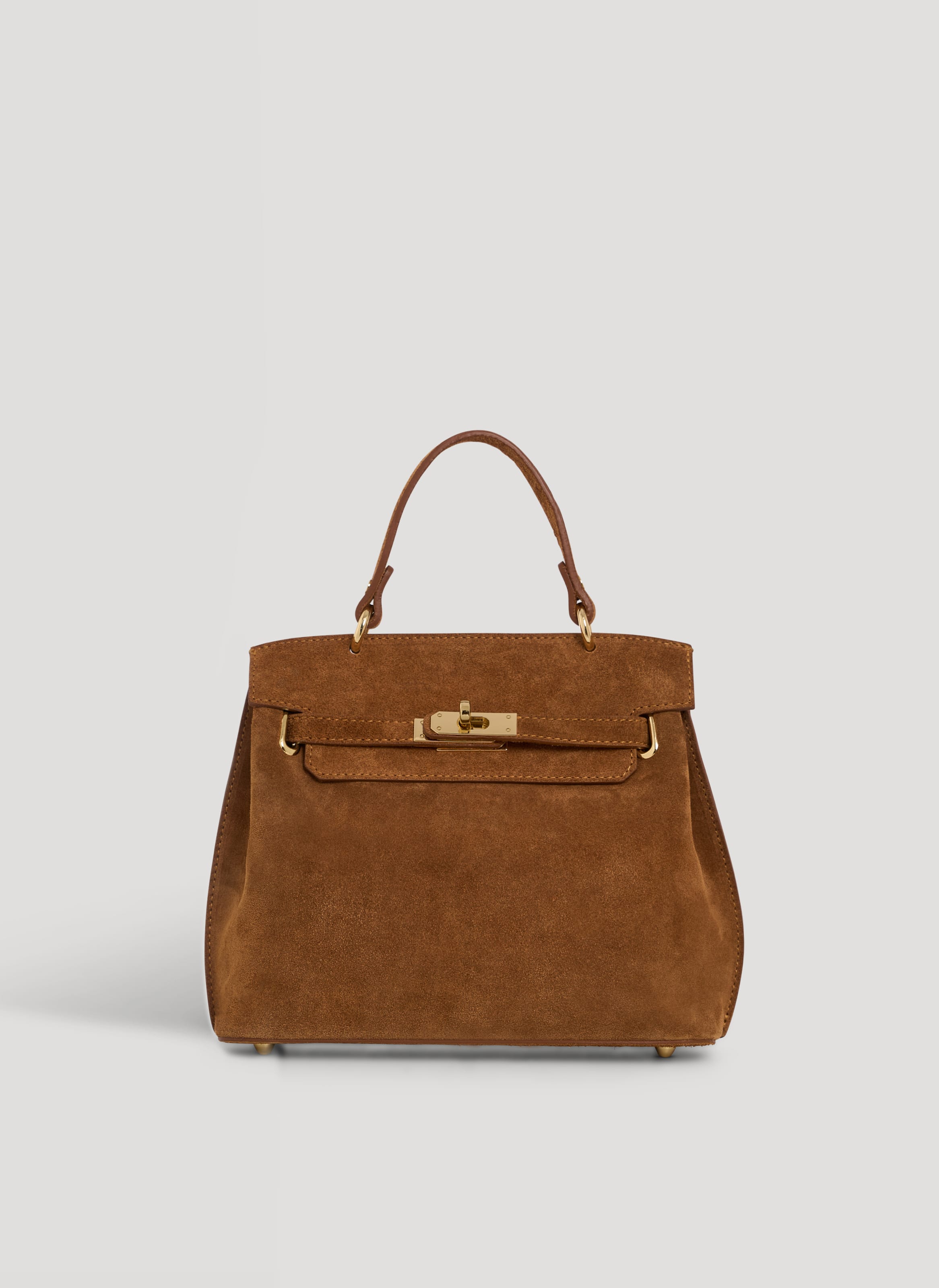 Borsa Giselle in Camoscio Cuoio - Voemièn