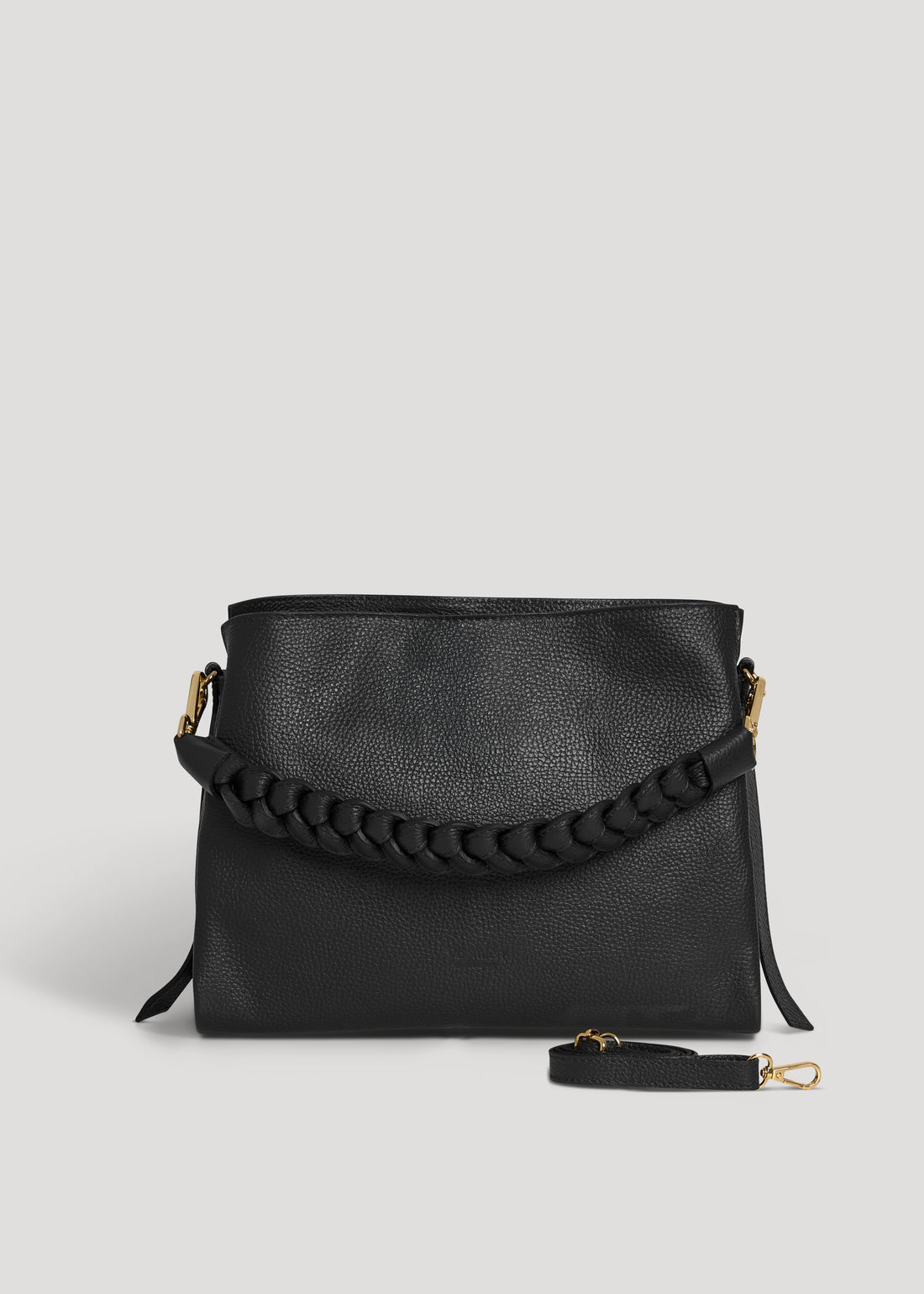 Braid bag in Black Dollar leather