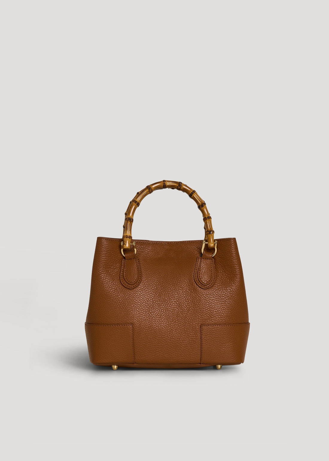 Borsa Bamboo Babe micro in pelle Dollaro Cuoio