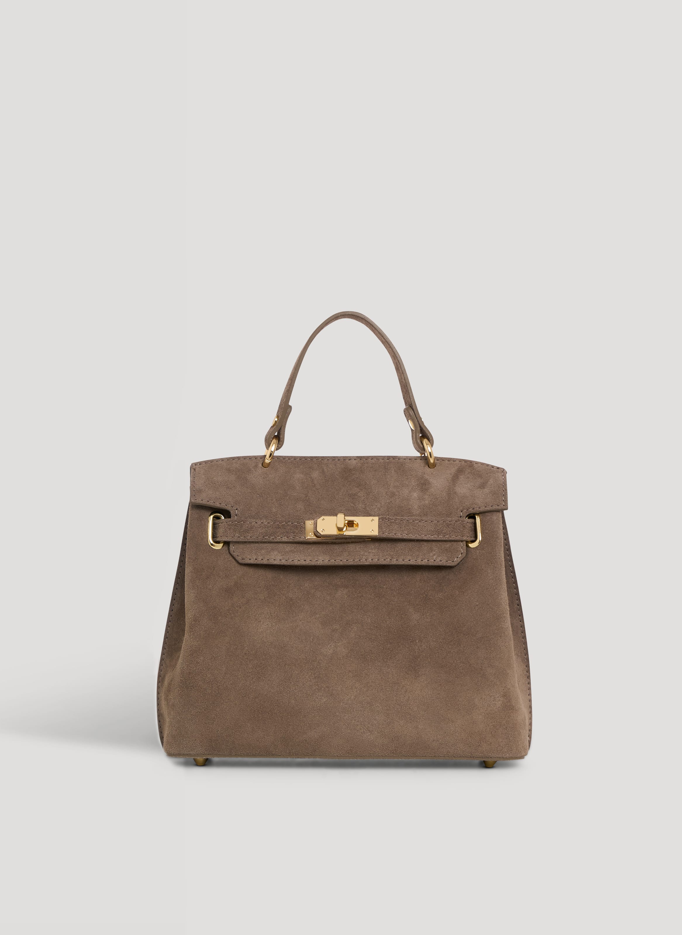 Borsa Giselle in Camoscio Taupe - Voemièn
