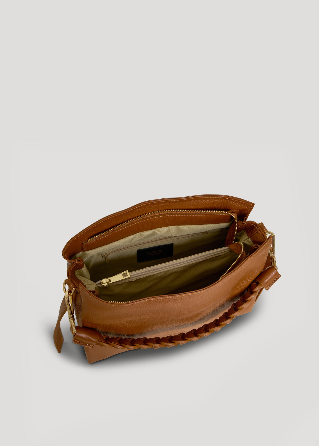 Braid bag in Dollaro Cuoio leather