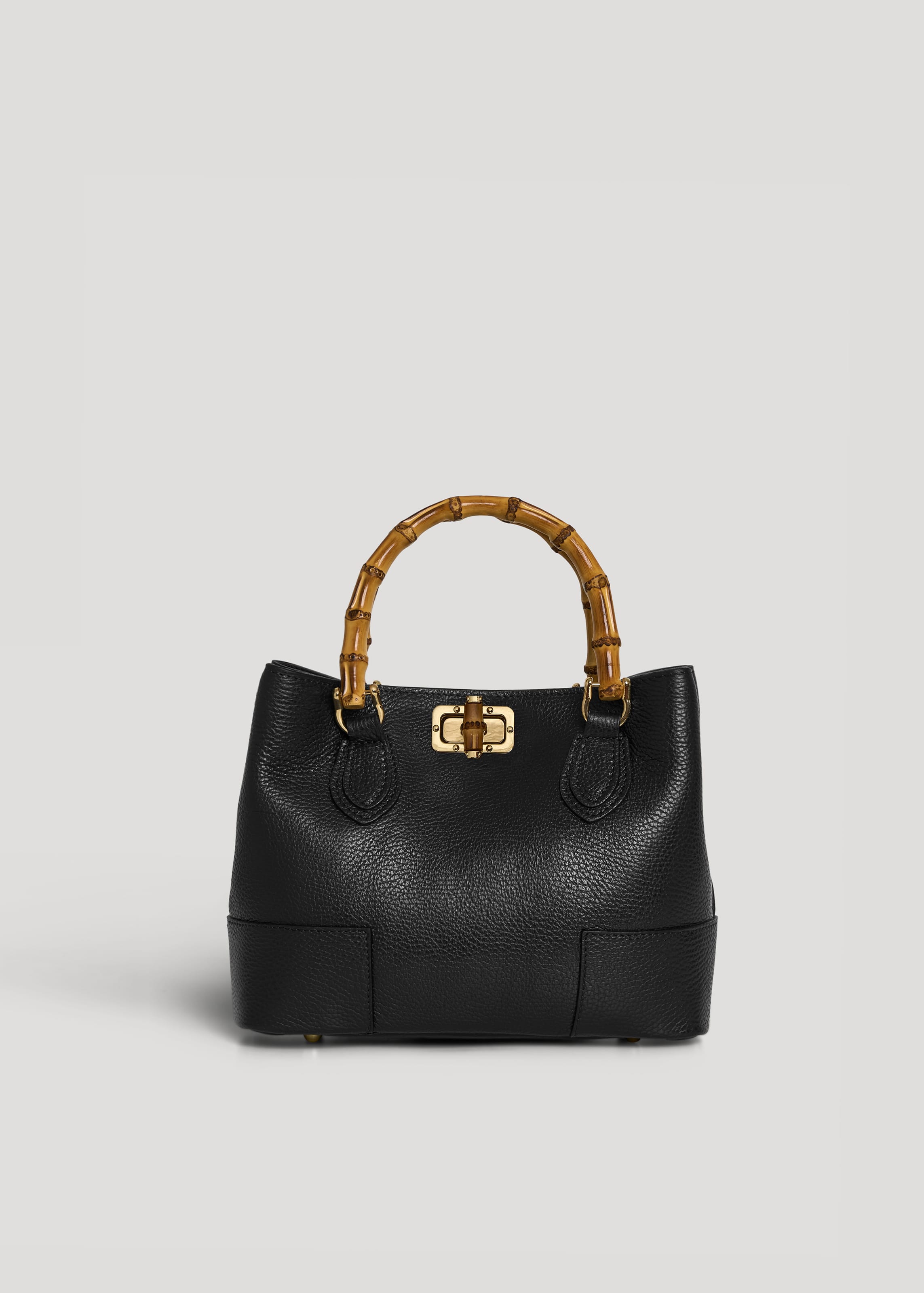 Borsa Bamboo Babe micro in pelle Dollaro Nera - Voemièn
