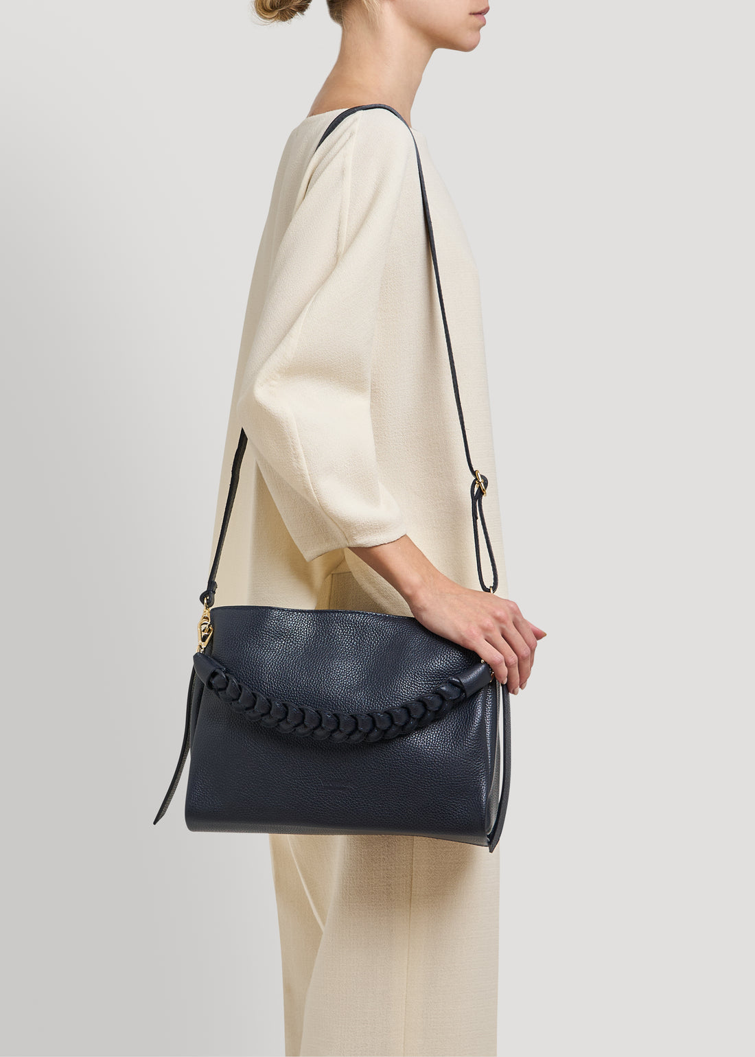 Braid bag in Orange Dollar leather