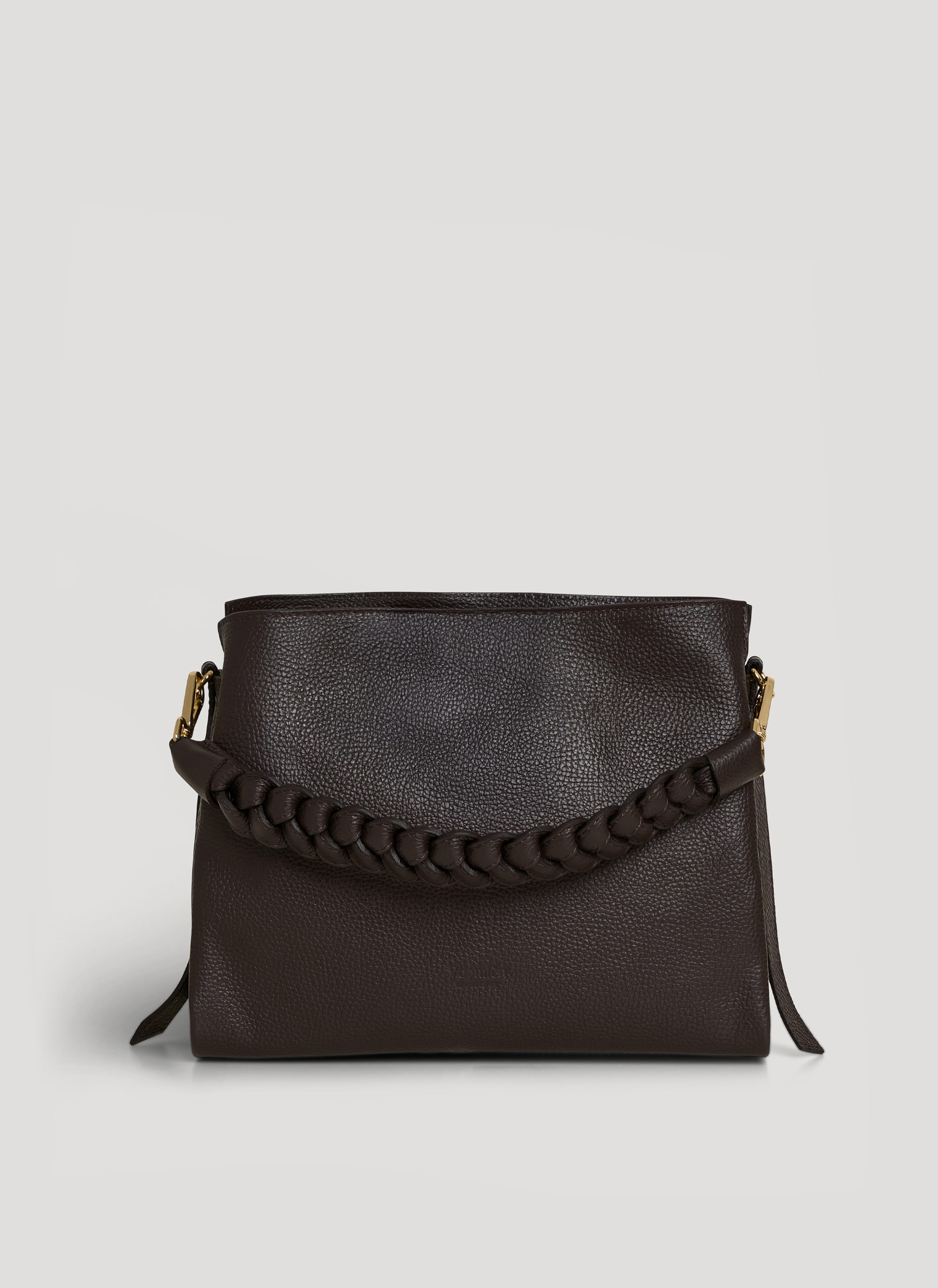 Borsa Braid in pelle Dollaro Testa di Moro - Voemièn