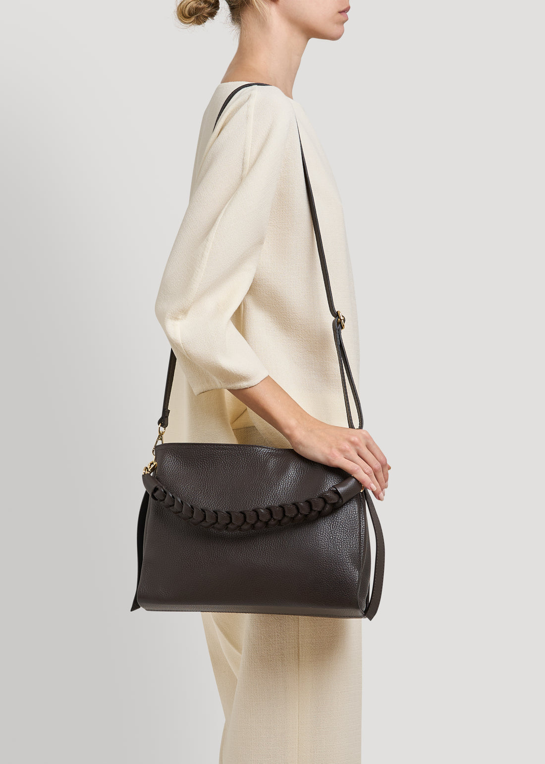 Braid bag in Orange Dollar leather