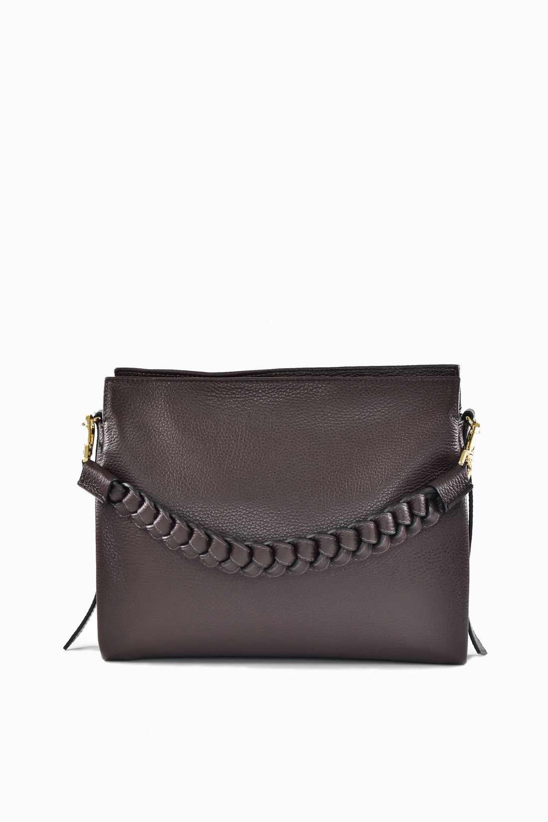 Borsa Braid in pelle Dollaro Testa di Moro