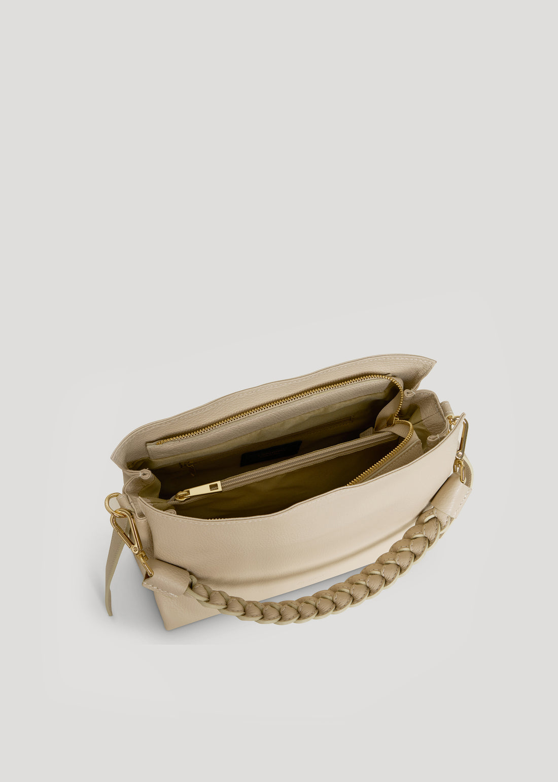Braid bag in Beige Dollaro leather