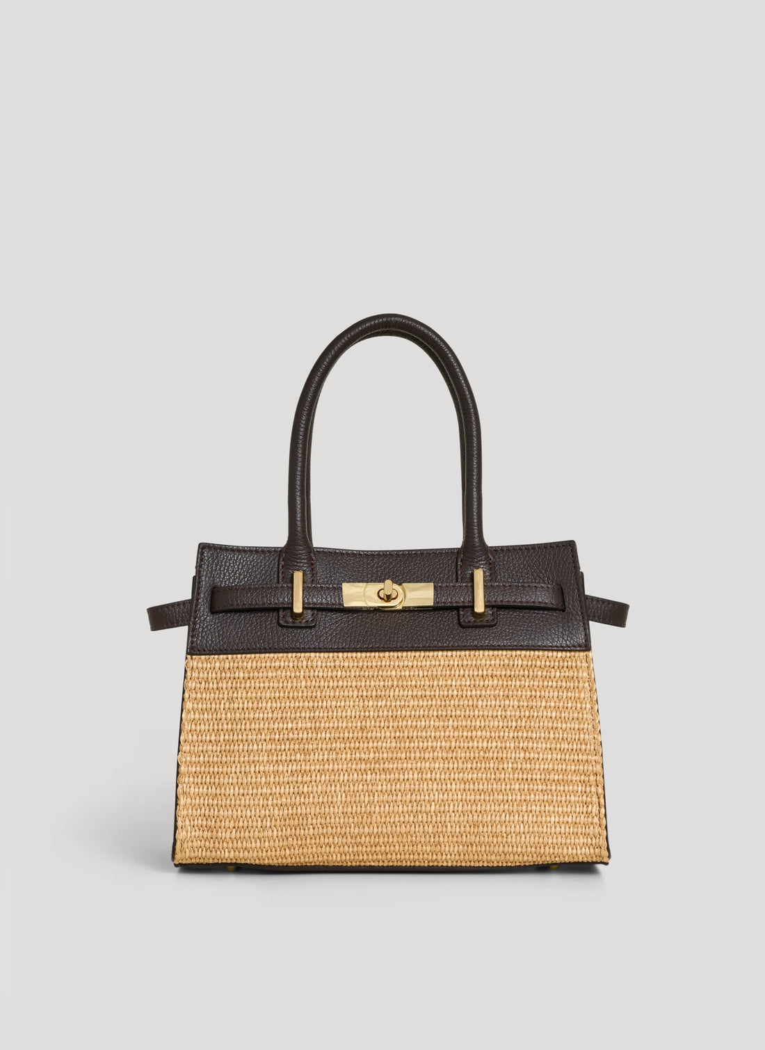 Borsa Grace in pelle e rafia Testa di Moro - Voemièn