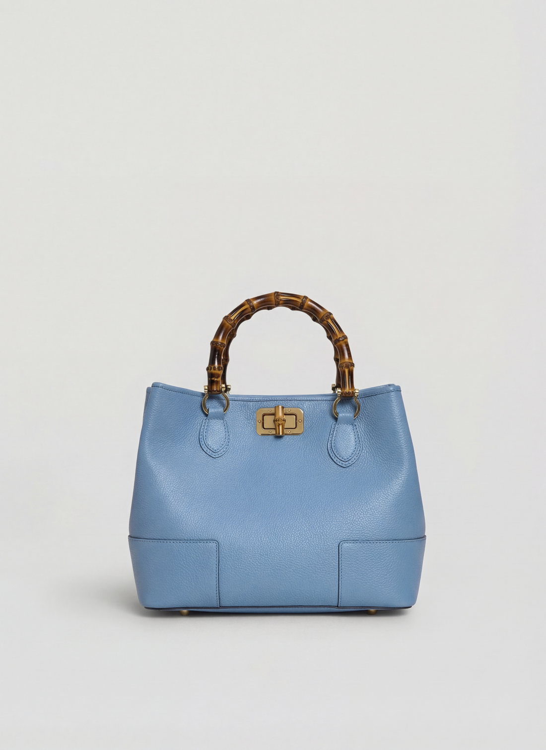 Borsa Bamboo Babe Micro in Pelle Dollaro Denim - Voemièn