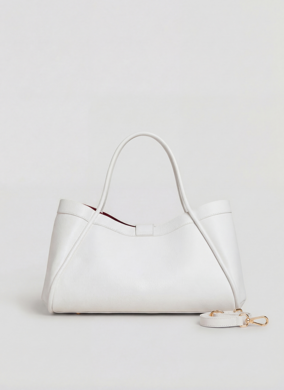 Borsa Mayfair Micro in Pelle Togo Bianca - Voemièn