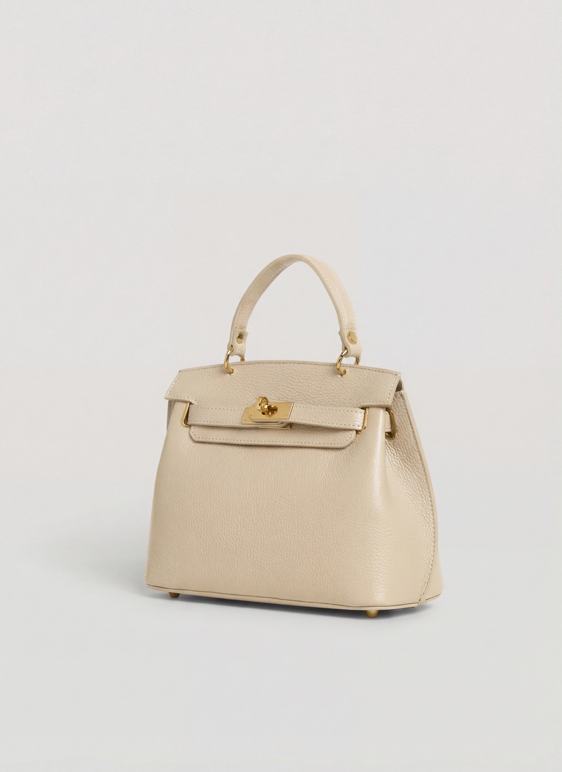 Borsa Giselle in Pelle Dollaro Beige - Voemièn