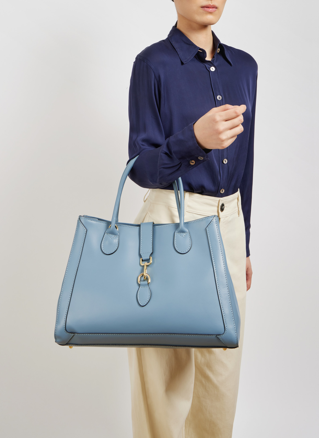 Borsa Chloe in pelle spazzolata Denim - Voemièn