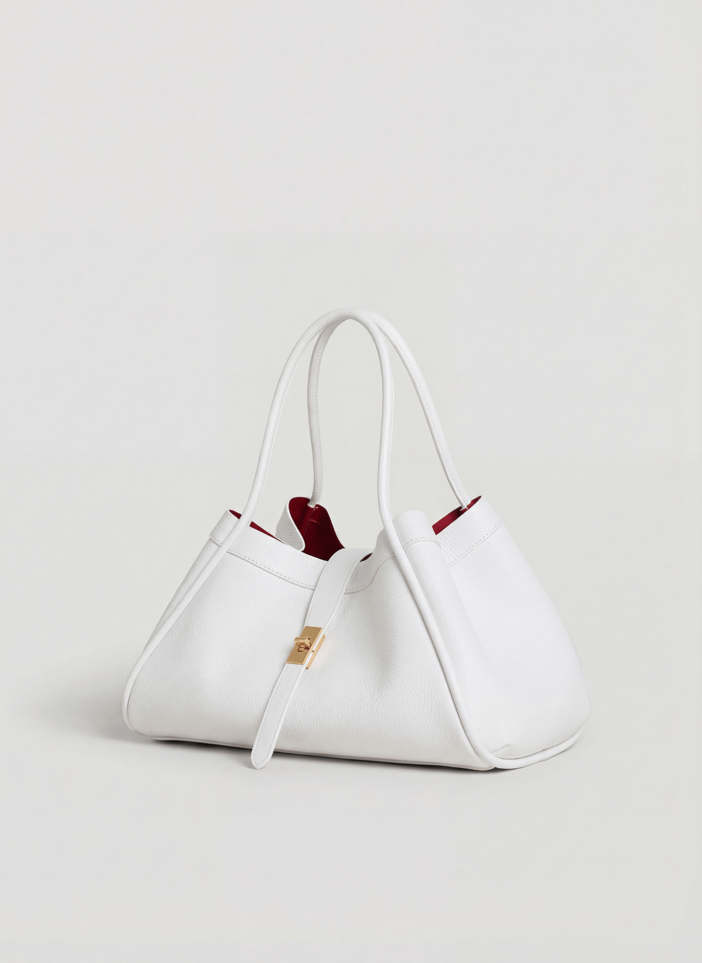 Borsa Mayfair in Pelle Togo Bianca - Voemièn